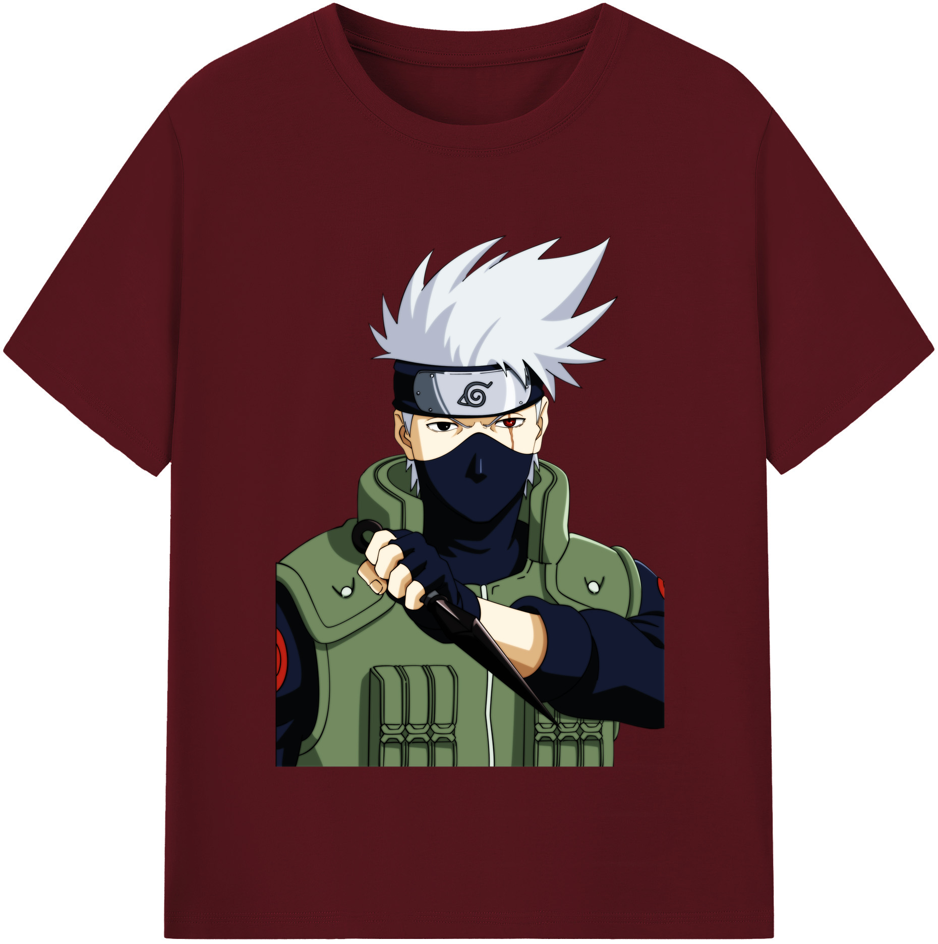 （画像用） NARUTO -ナルト- はたけ カカシ Hatake Kakashi 綿100％半袖Tシャツ（フロントプリント）